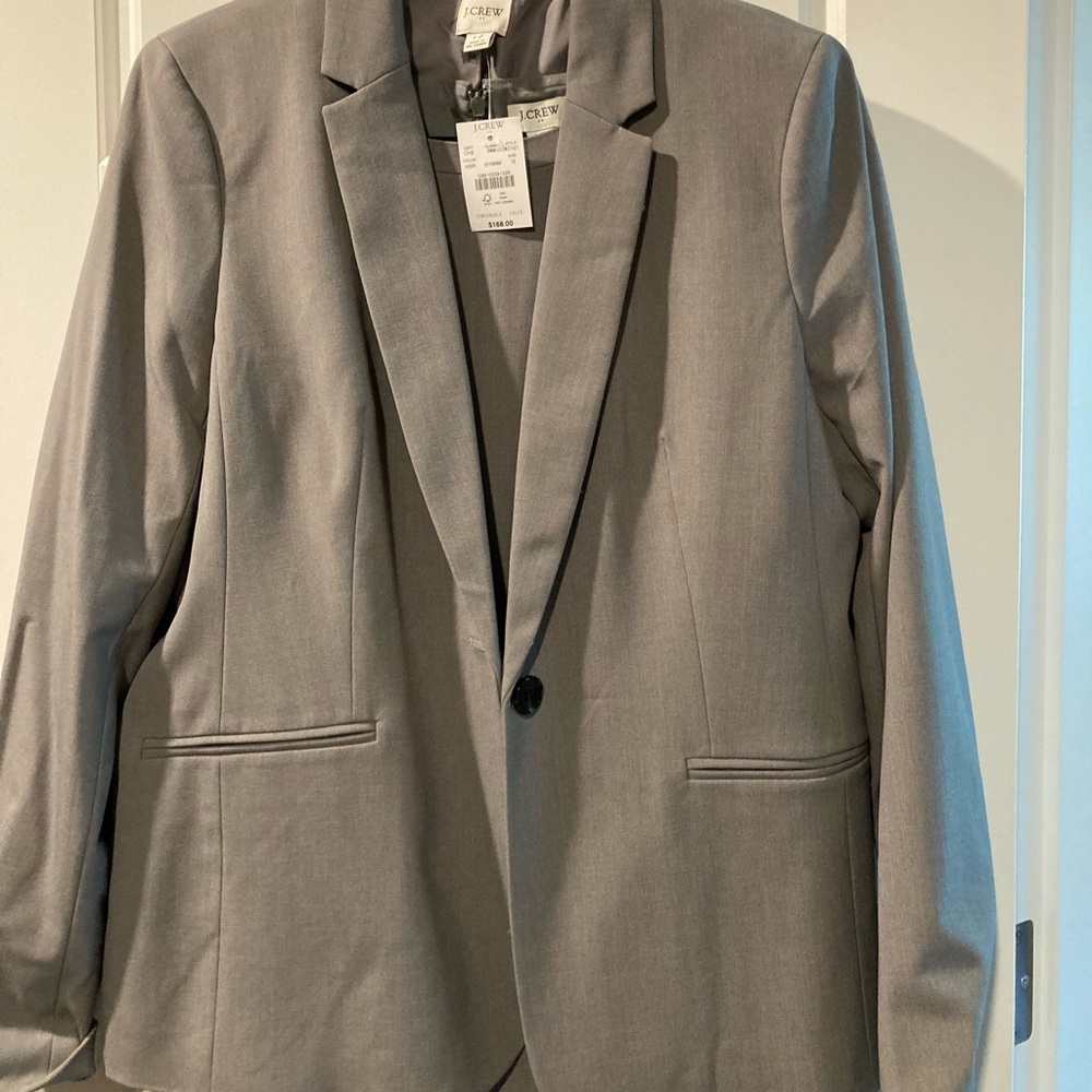 New jcrew dress blazer gray set: blazer/dress 12